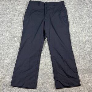 Neil Martin Dress Pants Womens 31 Navy Blue Flat Front Straight Leg Office Wear